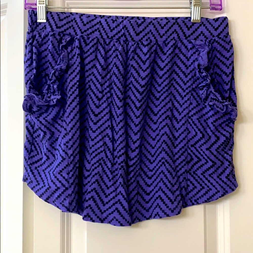 O’Neill zigzag purple mini skirt